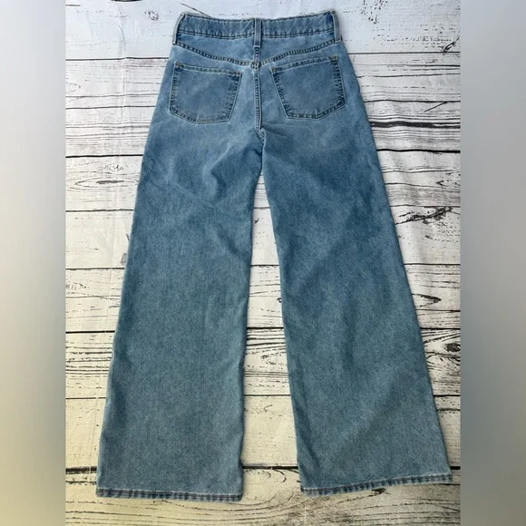 NWT Old Navy High Rise Baggy Wide Leg Girls Jeans Size 14 - Picture 3 of 7